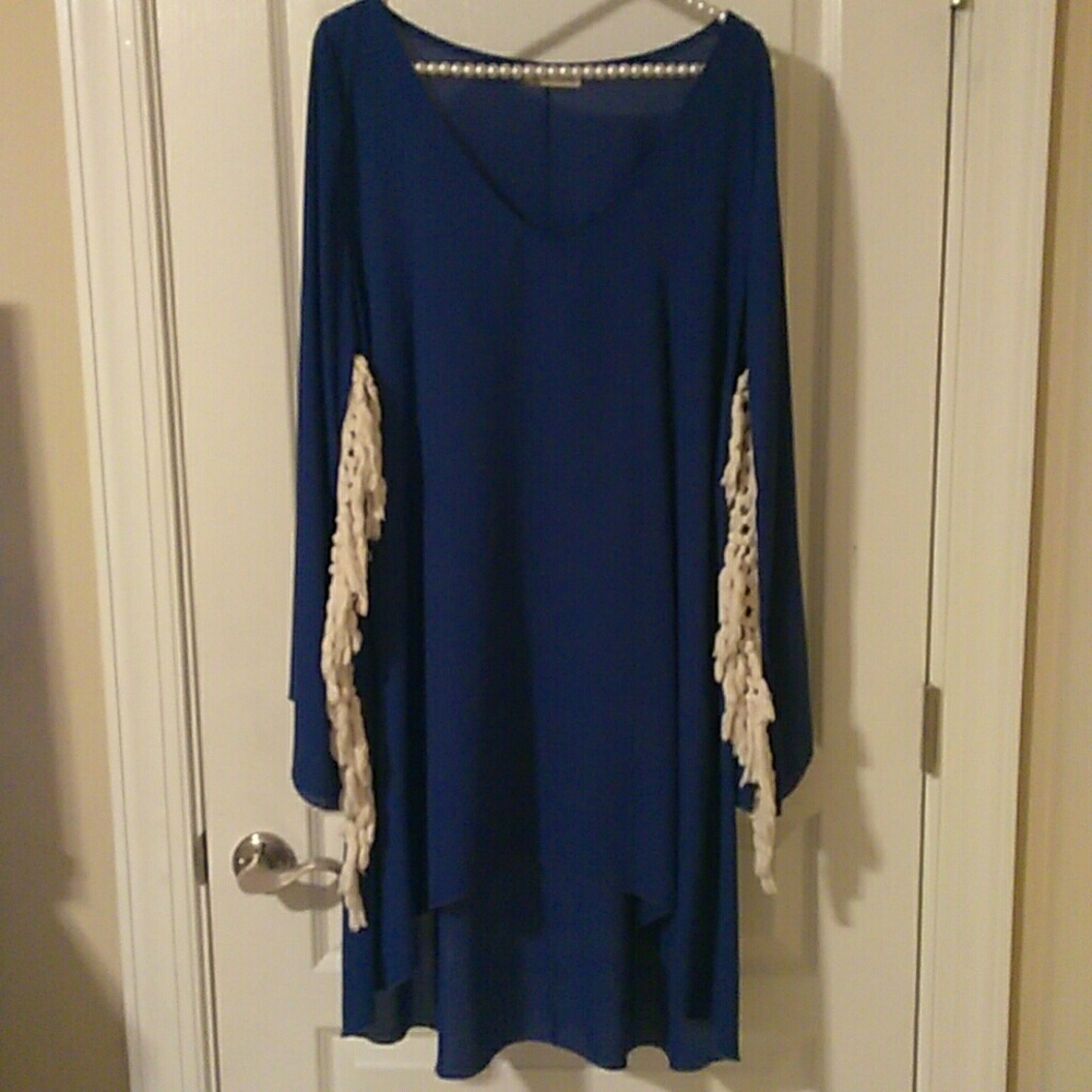 Blue shirt silky
